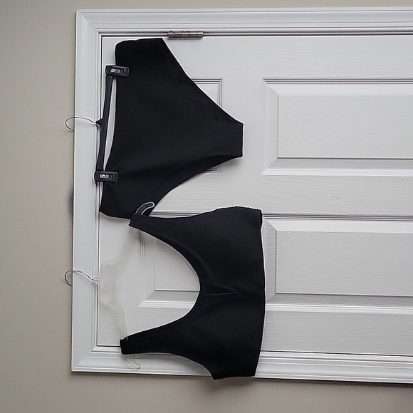 NWB SHEIN Plus Textured Bikini Set V Wired Bra Top & High Waisted 2 Piece - Picture 3 of 16